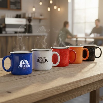 15 Oz. Ceramic Speckled Campfire Coffee Mugs