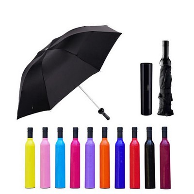 Custom Wine Bottle Shaped Umbrella