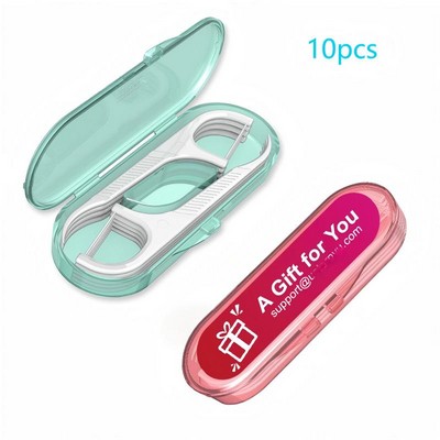 Custom Basic Dental Clean Floss Picks w/ Travel Size Case